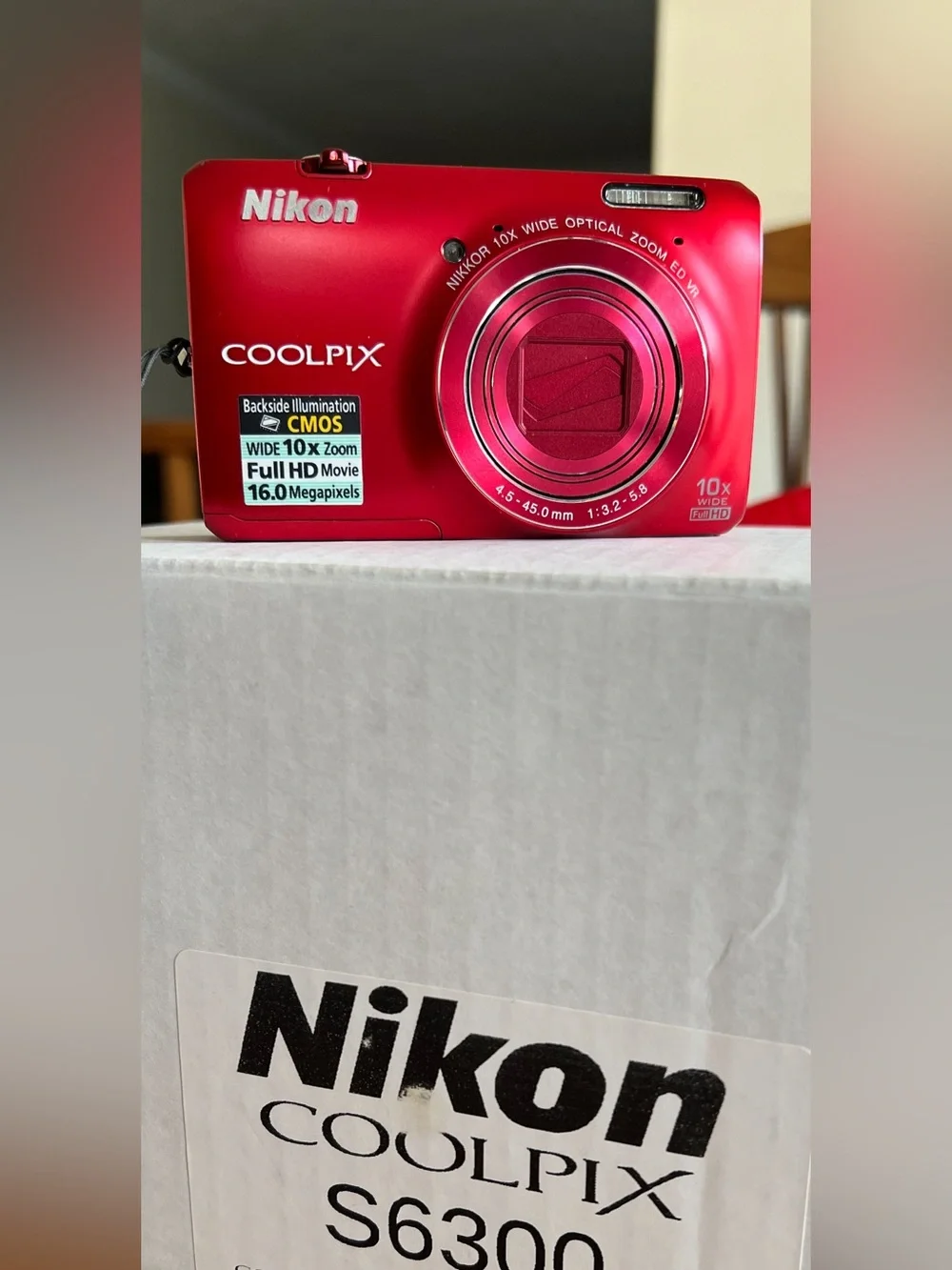 Vintage Nikon COOLPIX S6300 Compact Digital Camera - Red